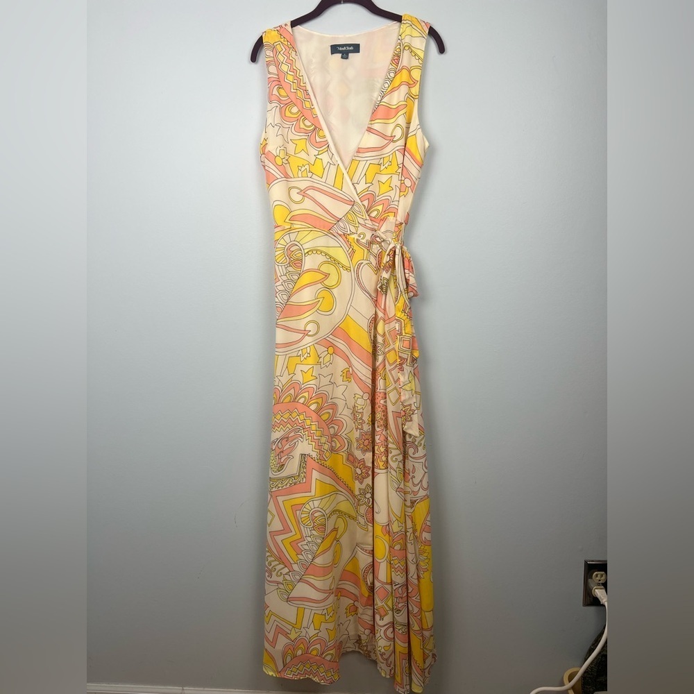 ModCloth size large retro style maxi wrap dress